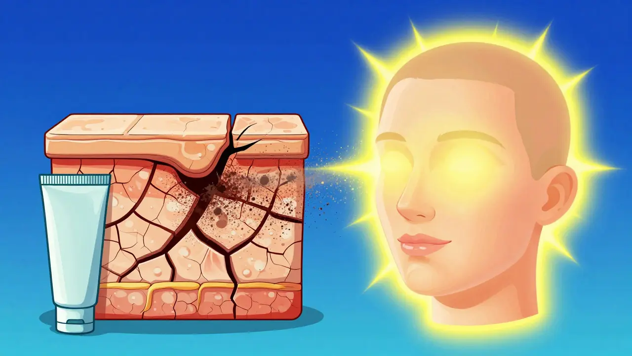 Skin barrier protecting baby from allergy particles