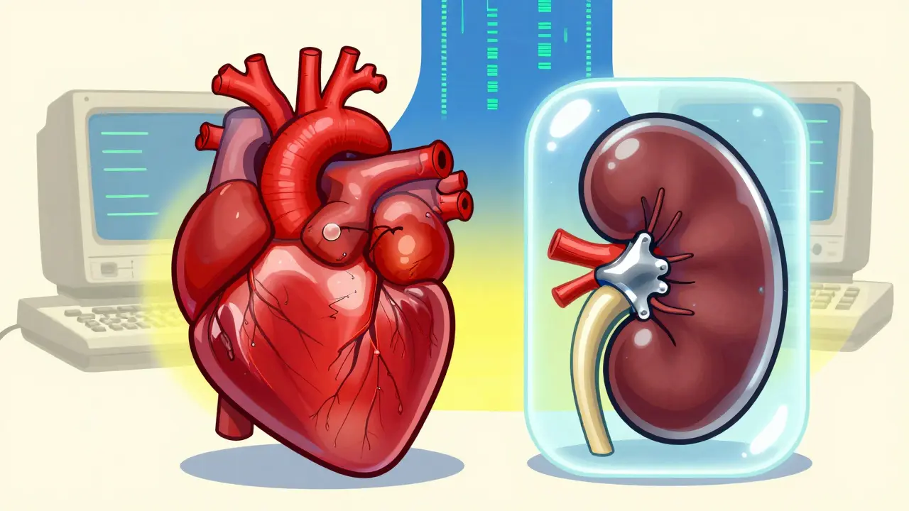 Protected heart and kidney with force fields