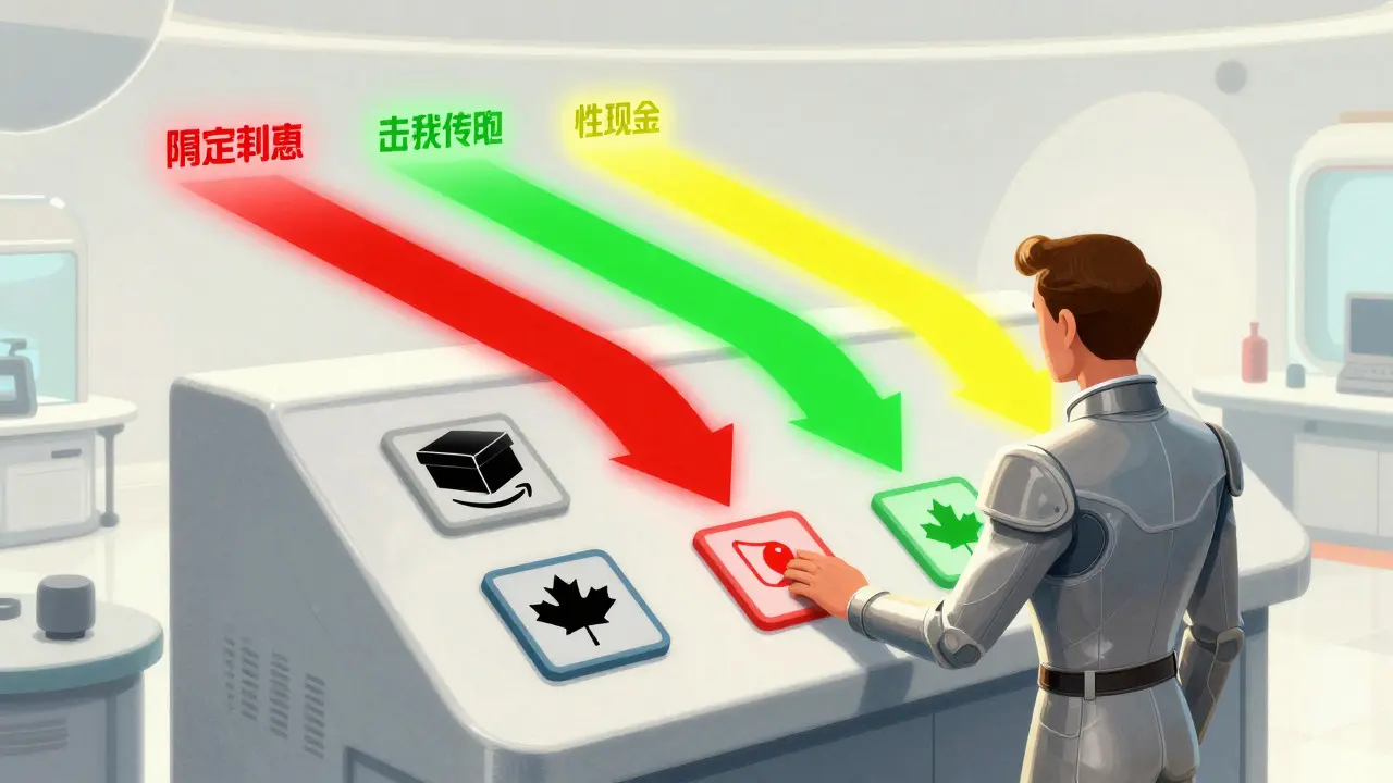Illustration of a person selecting different online pharmacy paths on a dashboard